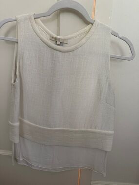 Maje Ivory Layered Sleeveless Tank